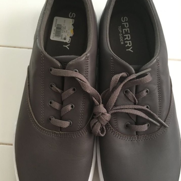 BRAND NEW men sperry striper 2 cvo leather shoes size US 12 (gray - no box) - Picture 5 of 7